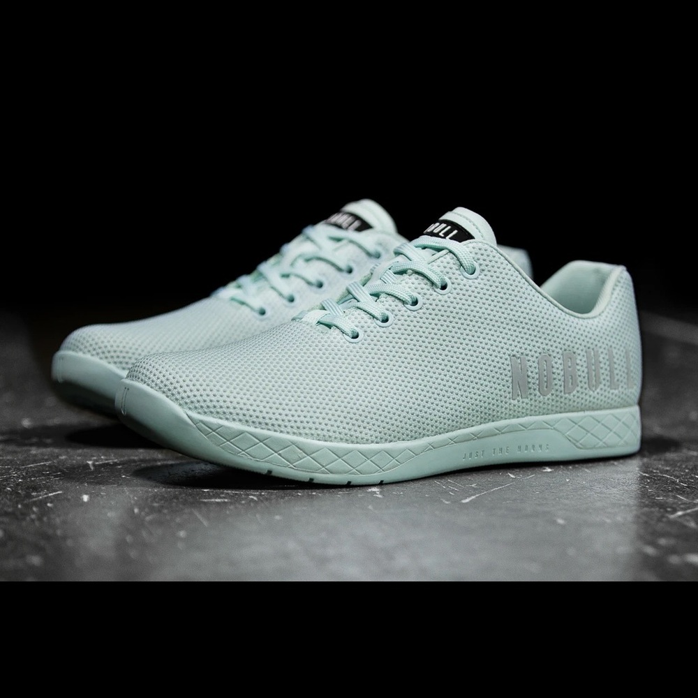 Nobull project women blue glass trainers.